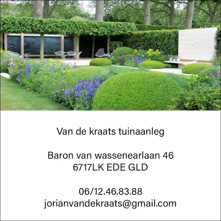 Van de kraats tuinaanleg 